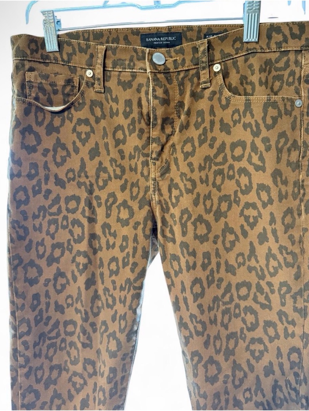 Banana Republic Women’s Leopard Print Skinny Jeans - Brown and Black